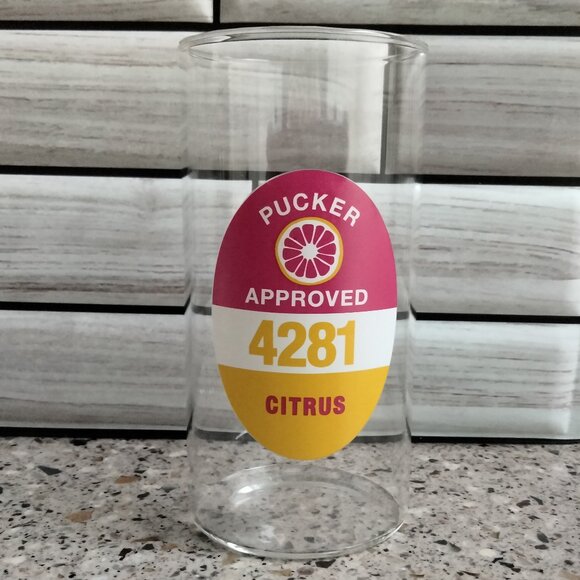 New Set of 6 Fruit Label Juice Glasses - Picture 5 of 7